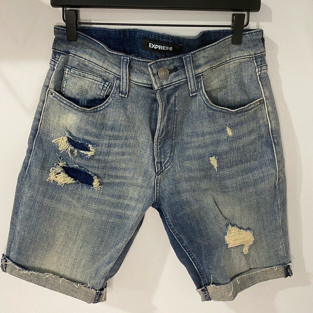 Express mens jean shorts